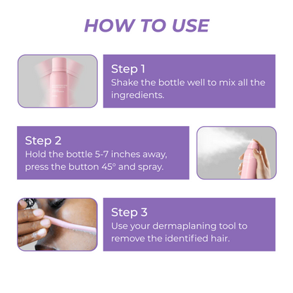Dermaplaning Hair Identifier Spray