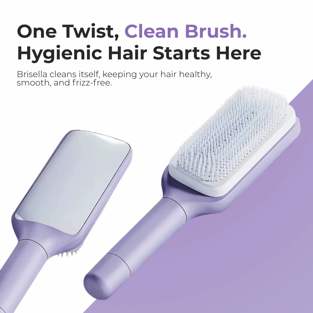 Brisella™ – Self-Cleaning, Anti-Frizz Hair Brush
