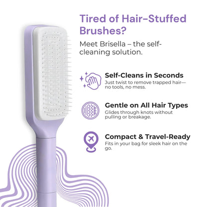 Brisella™ – Self-Cleaning, Anti-Frizz Hair Brush