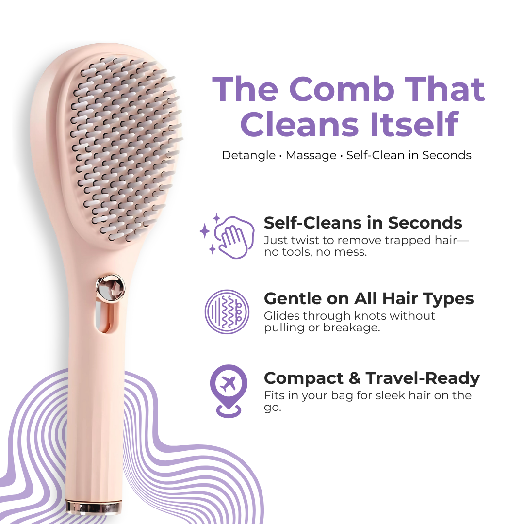 Self-Cleaning Hair Brush